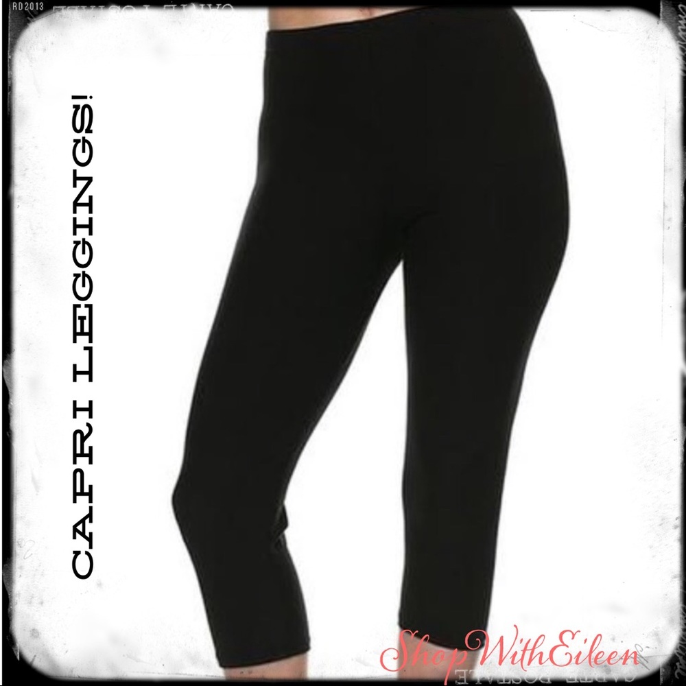 Always BLACK Solid OS CAPRI Leggings